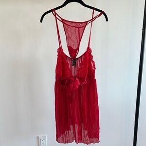 Victoria's Secret Scarlet Lace Chemise -Size XL